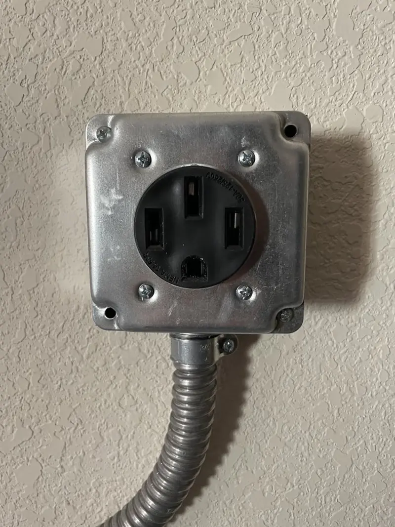 NEMA 14-50 outlet installed for Electrical Panel Upgrade in Iuka
